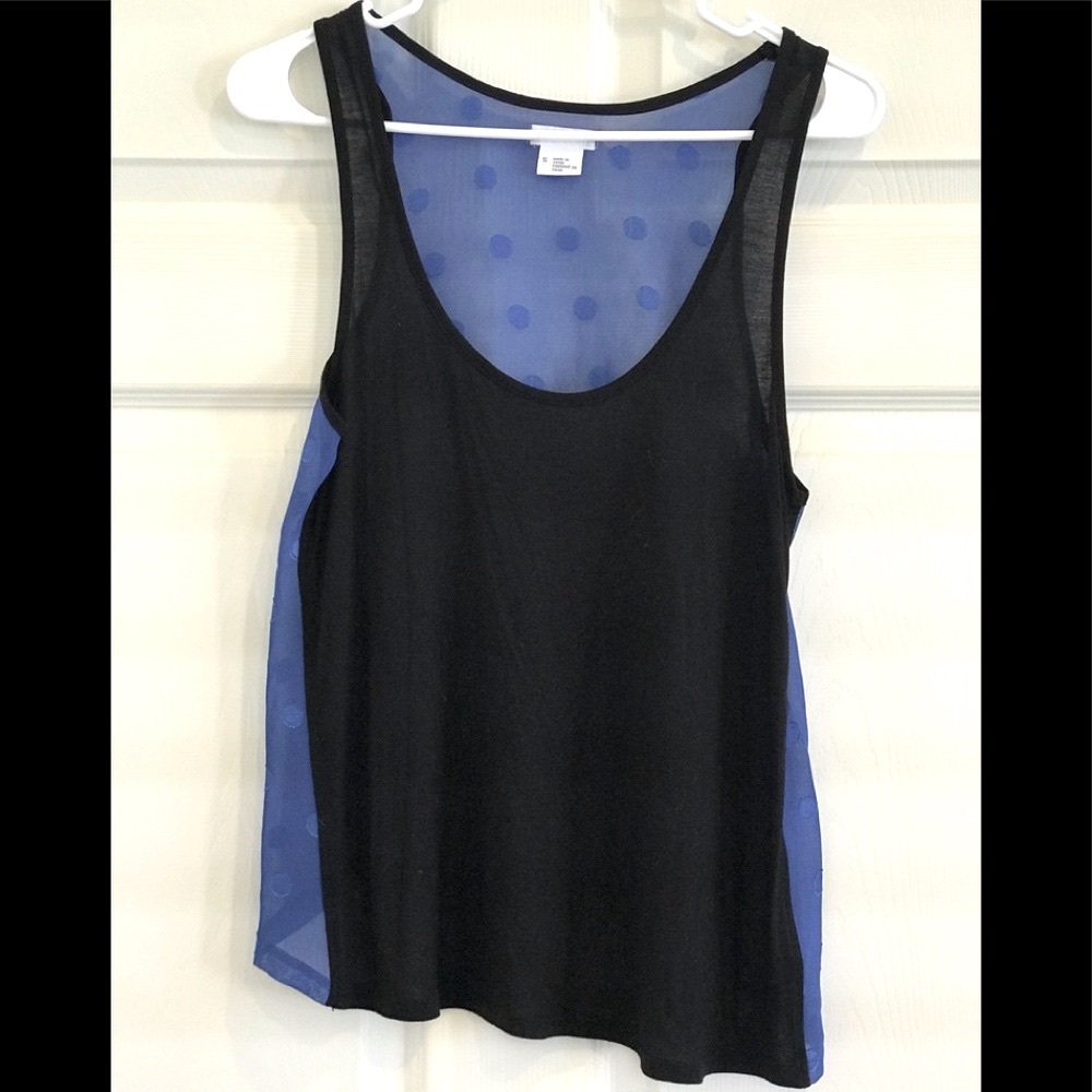 Cooperative sheer two toned sleeveless top - Picture 2 of 8